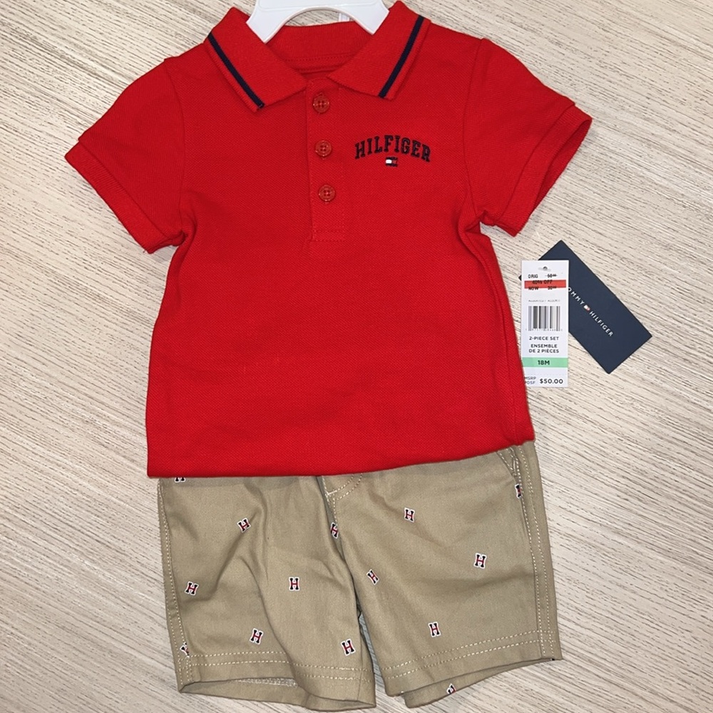 Tommy Hilfiger shorts and onesie set